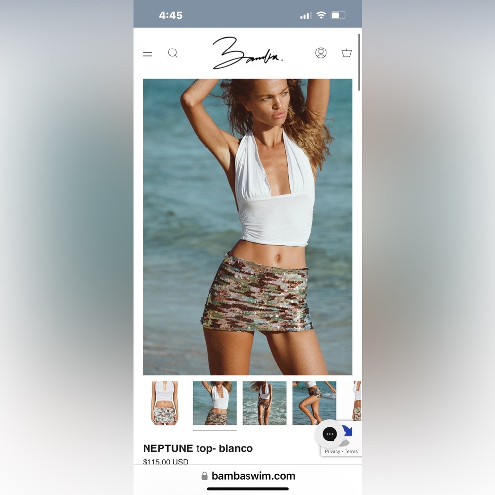 bamba swim neptune top bianco